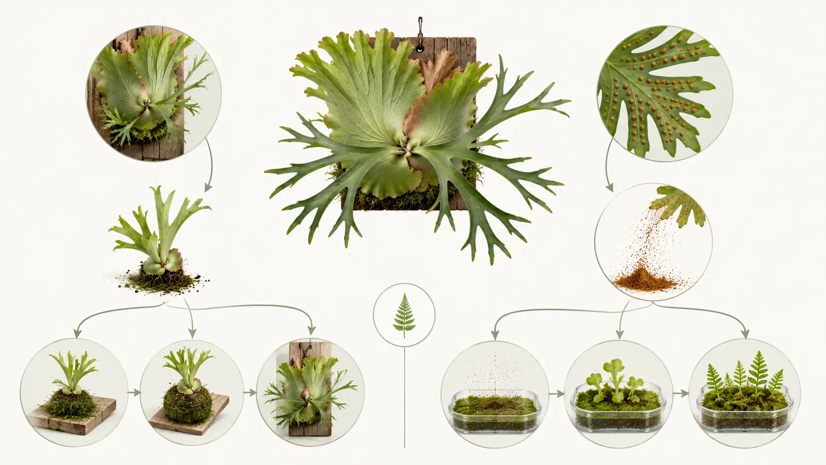 how to propagate staghorn fern