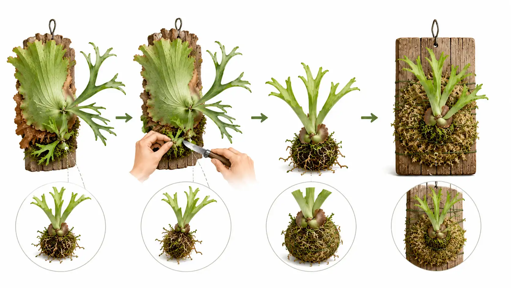 how to propagate staghorn fern