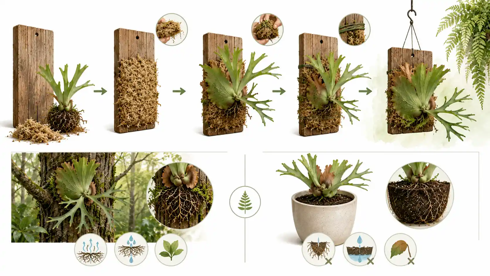 how to propagate staghorn fern