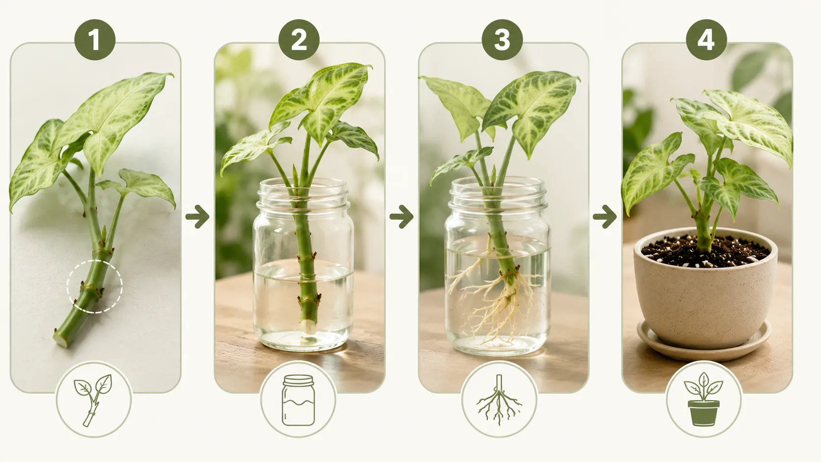 how to propagate syngonium