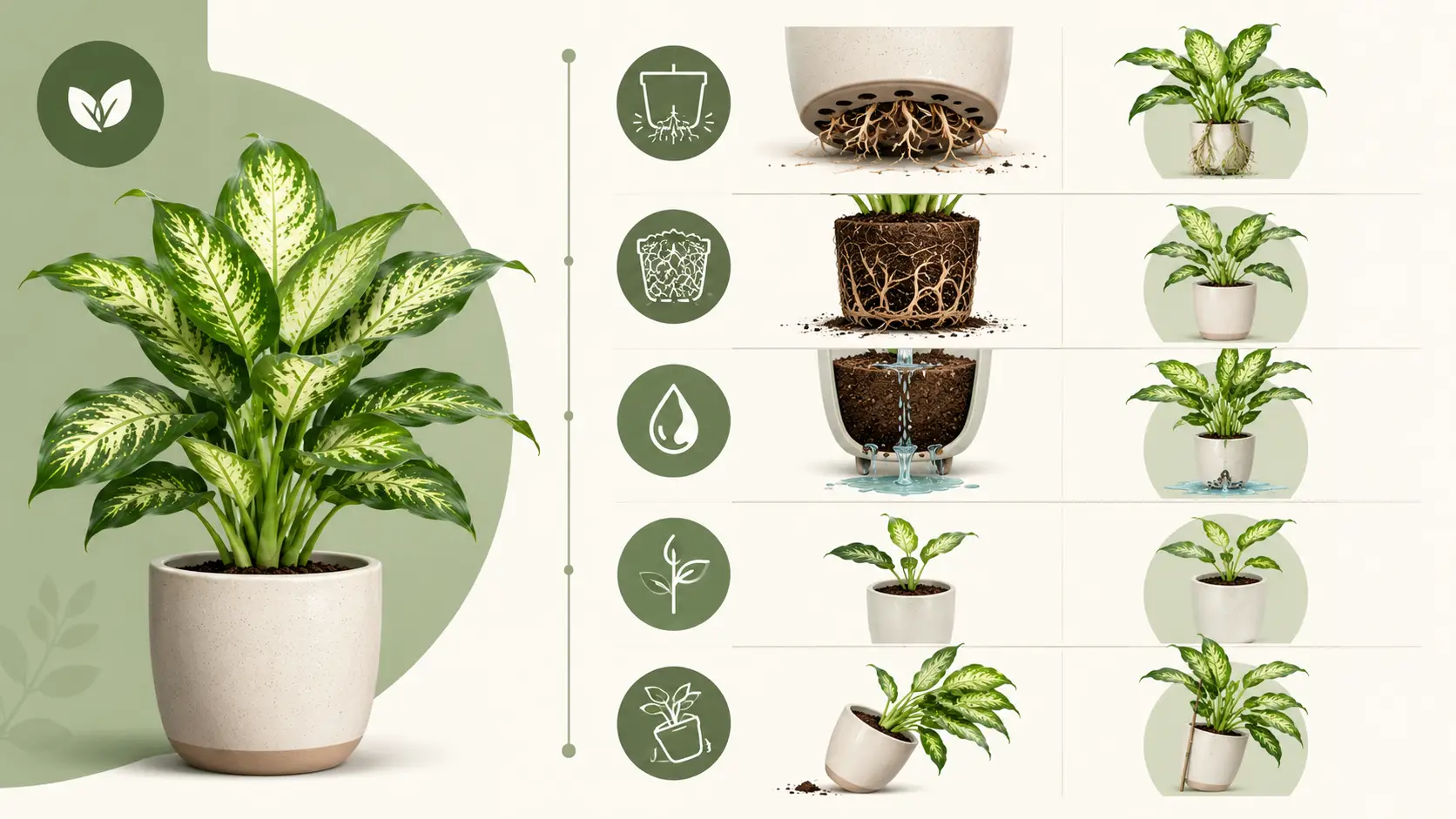 how to repot dieffenbachia