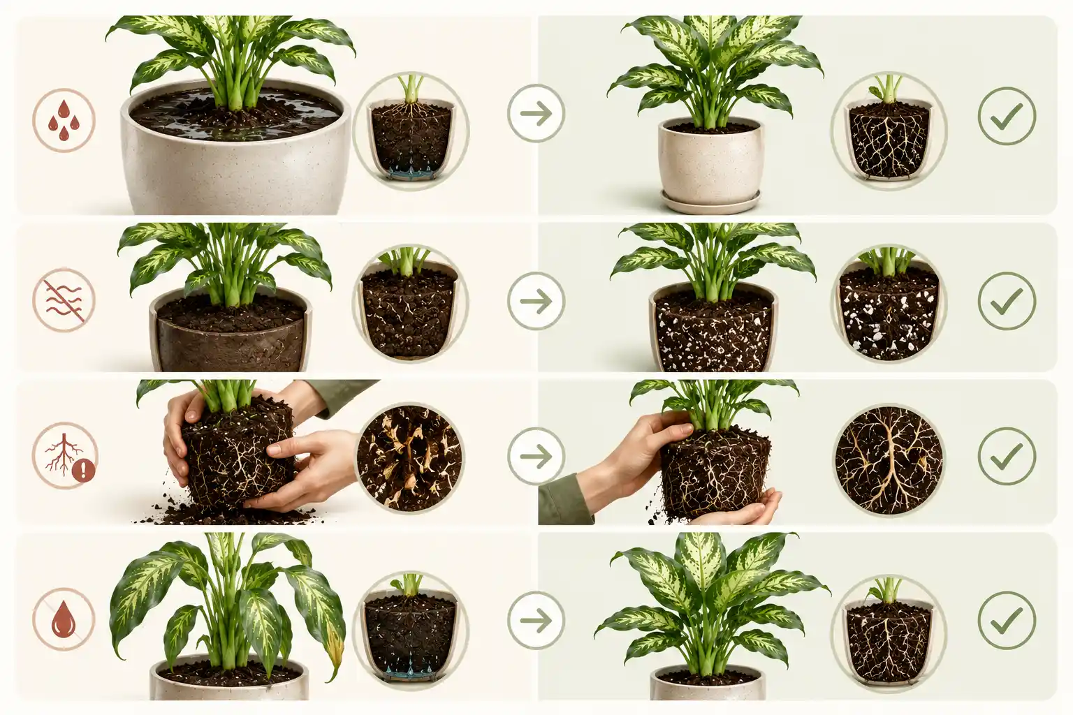 how to repot dieffenbachia