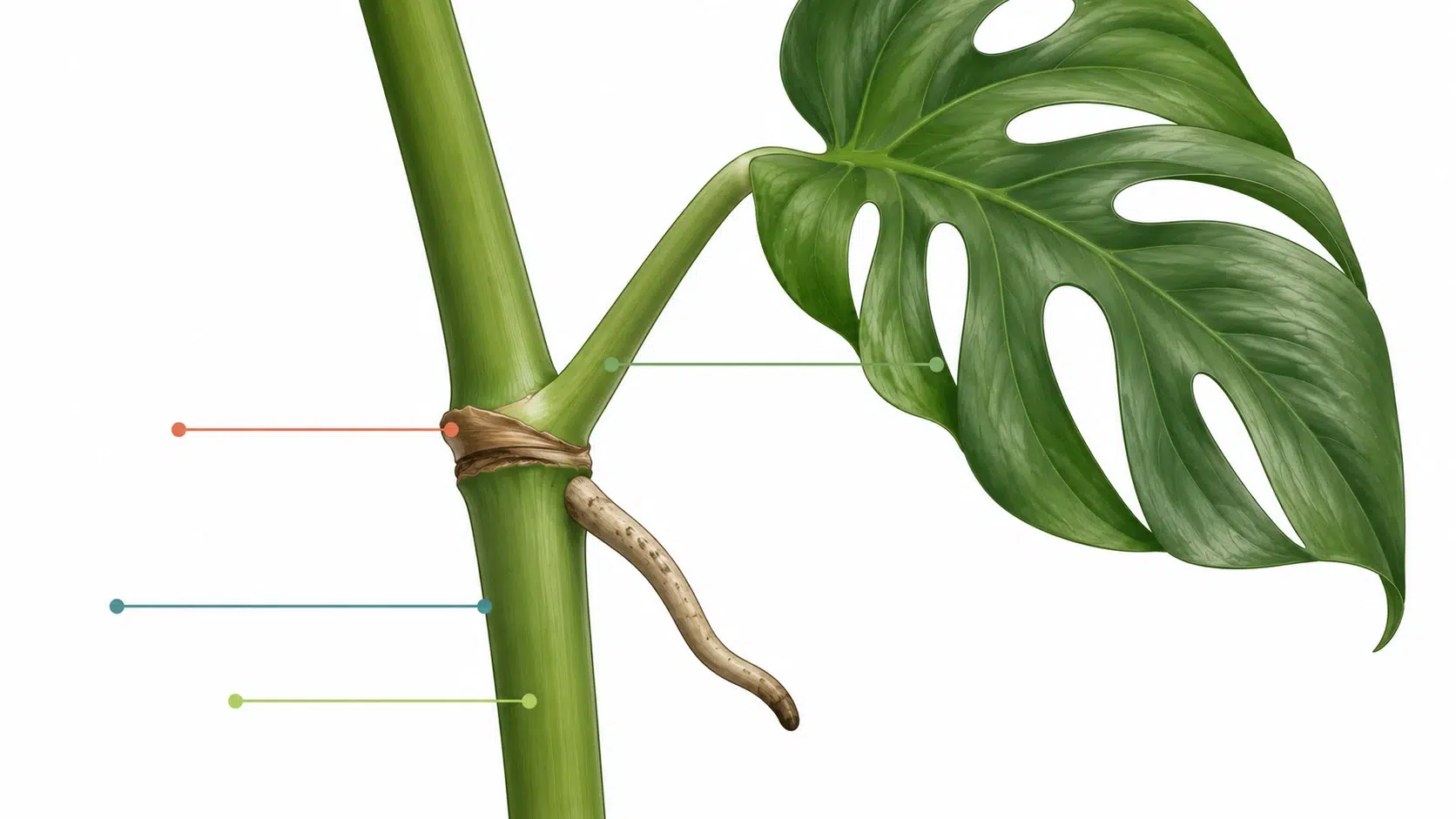 monstera plant node