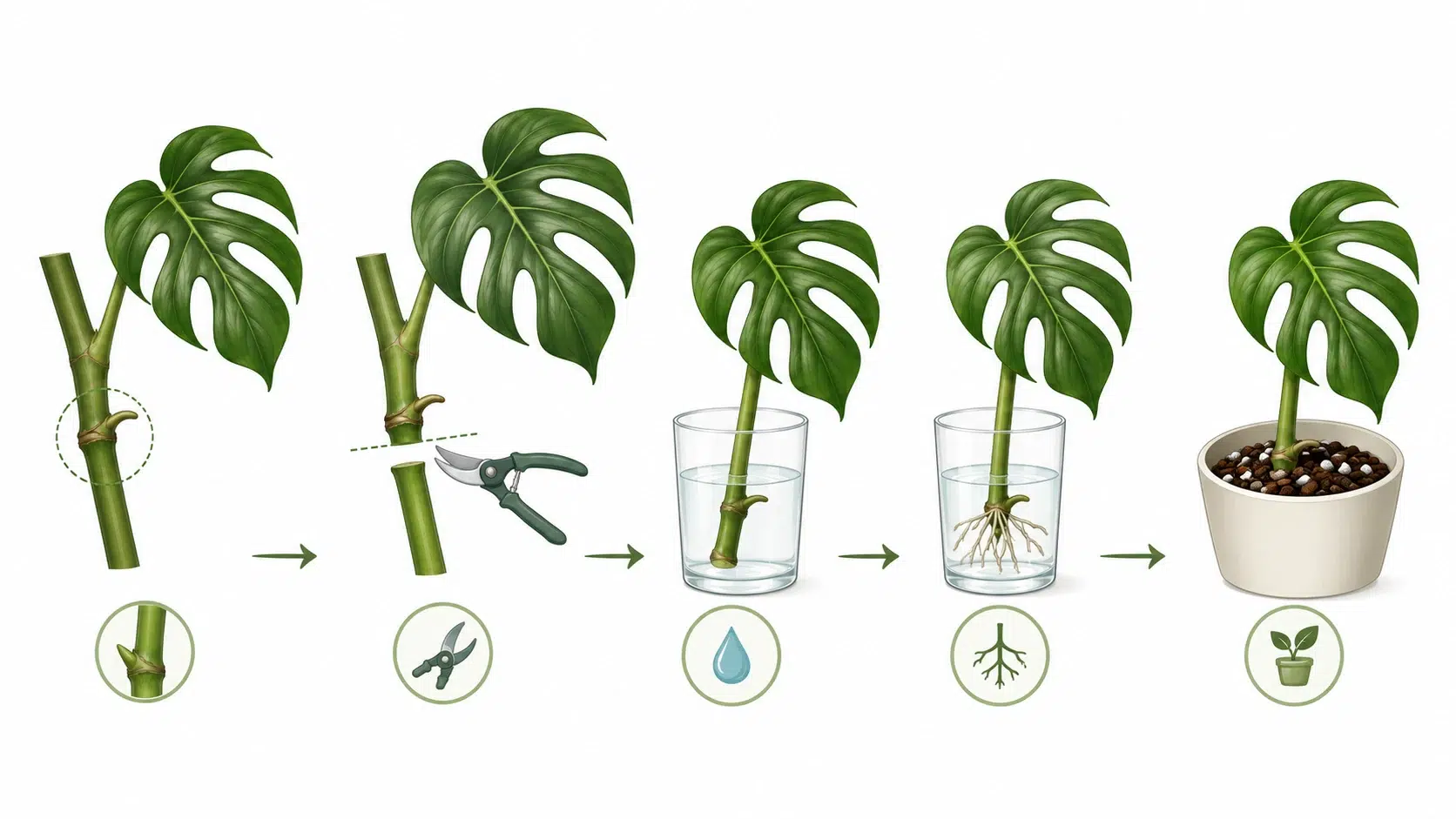 monstera plant node