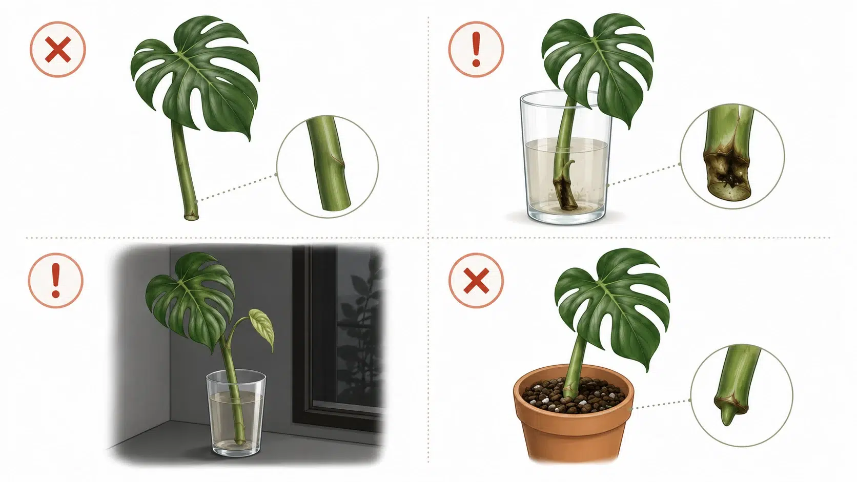 monstera plant node