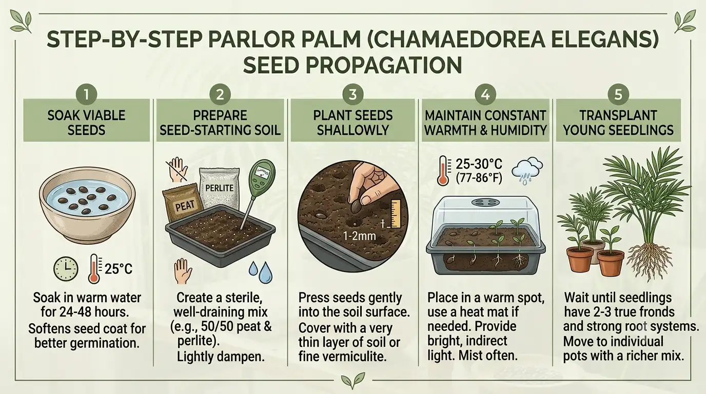 parlor palm propagation