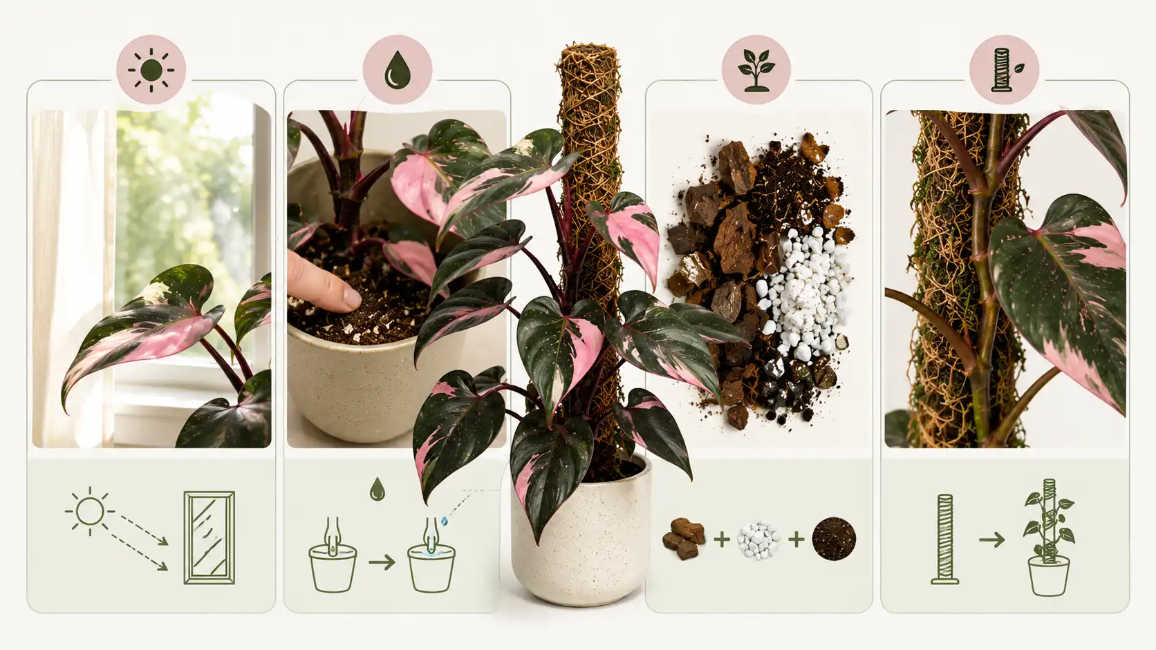 pink princess philodendron node