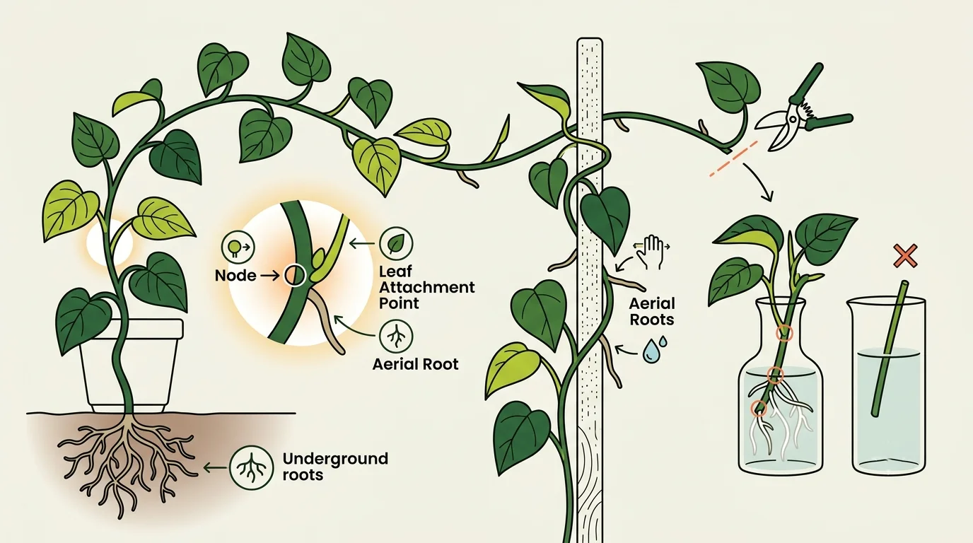 pothos aerial roots propagation
