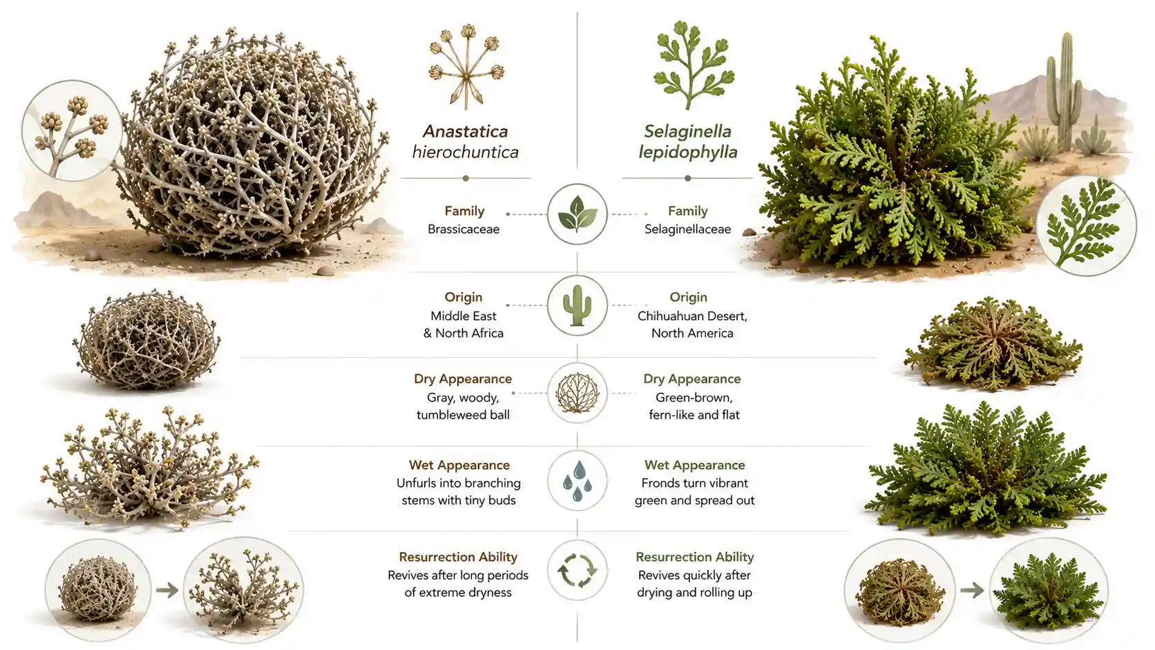 rose of jericho vs false rose of jericho