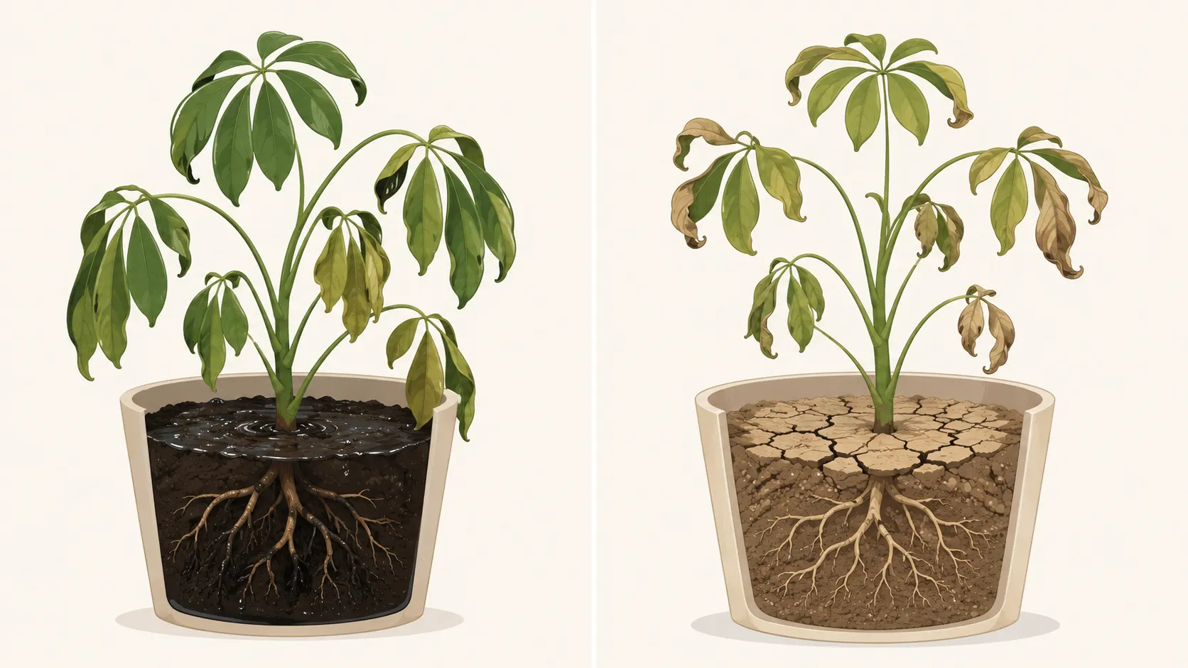 umbrella plant brown leaves