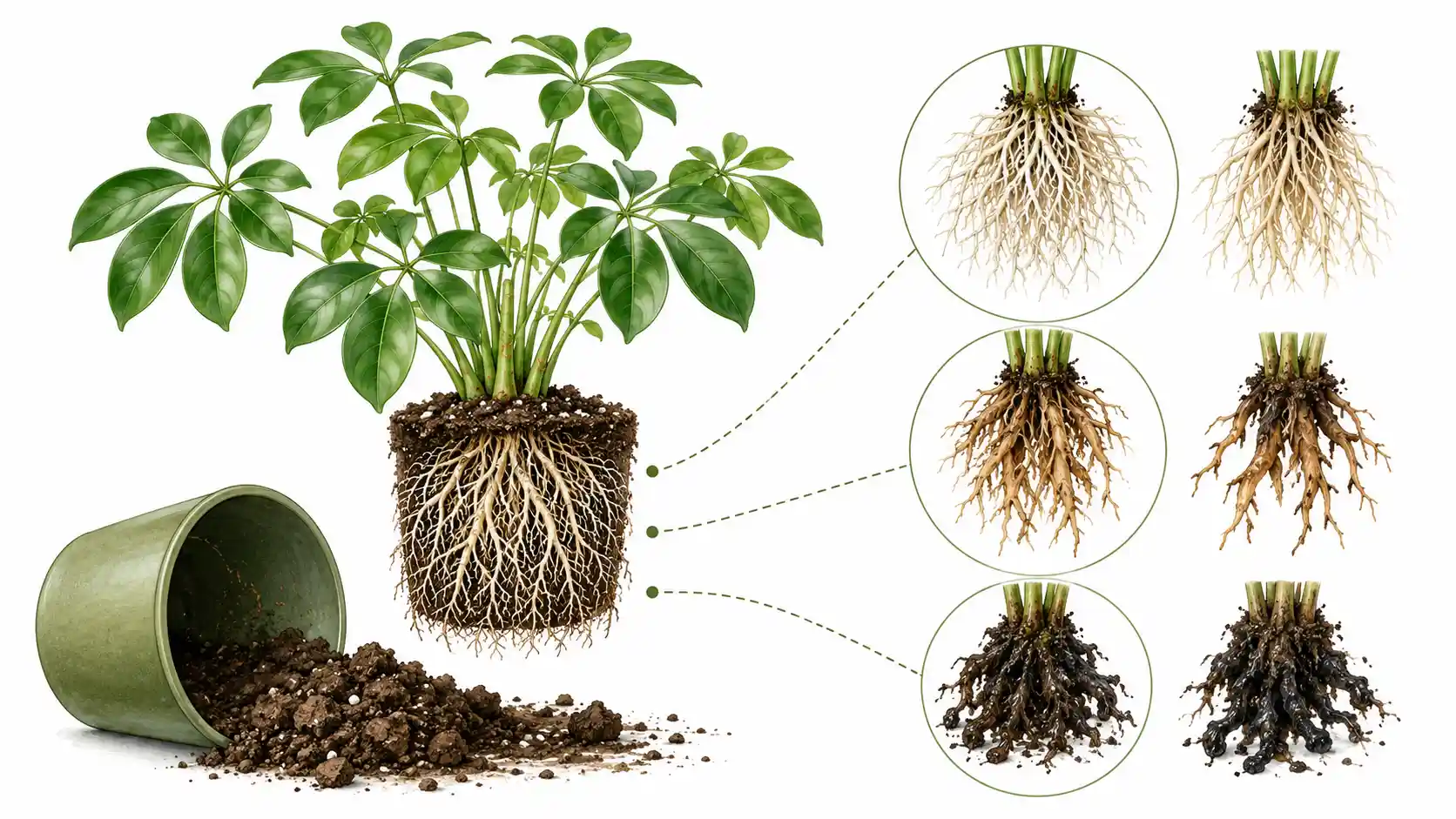 umbrella plant brown leaves