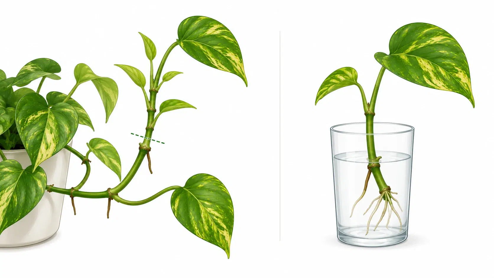 where to cut pothos to encourage growth