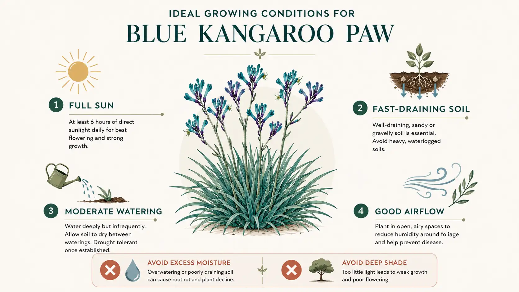 blue kangaroo paw