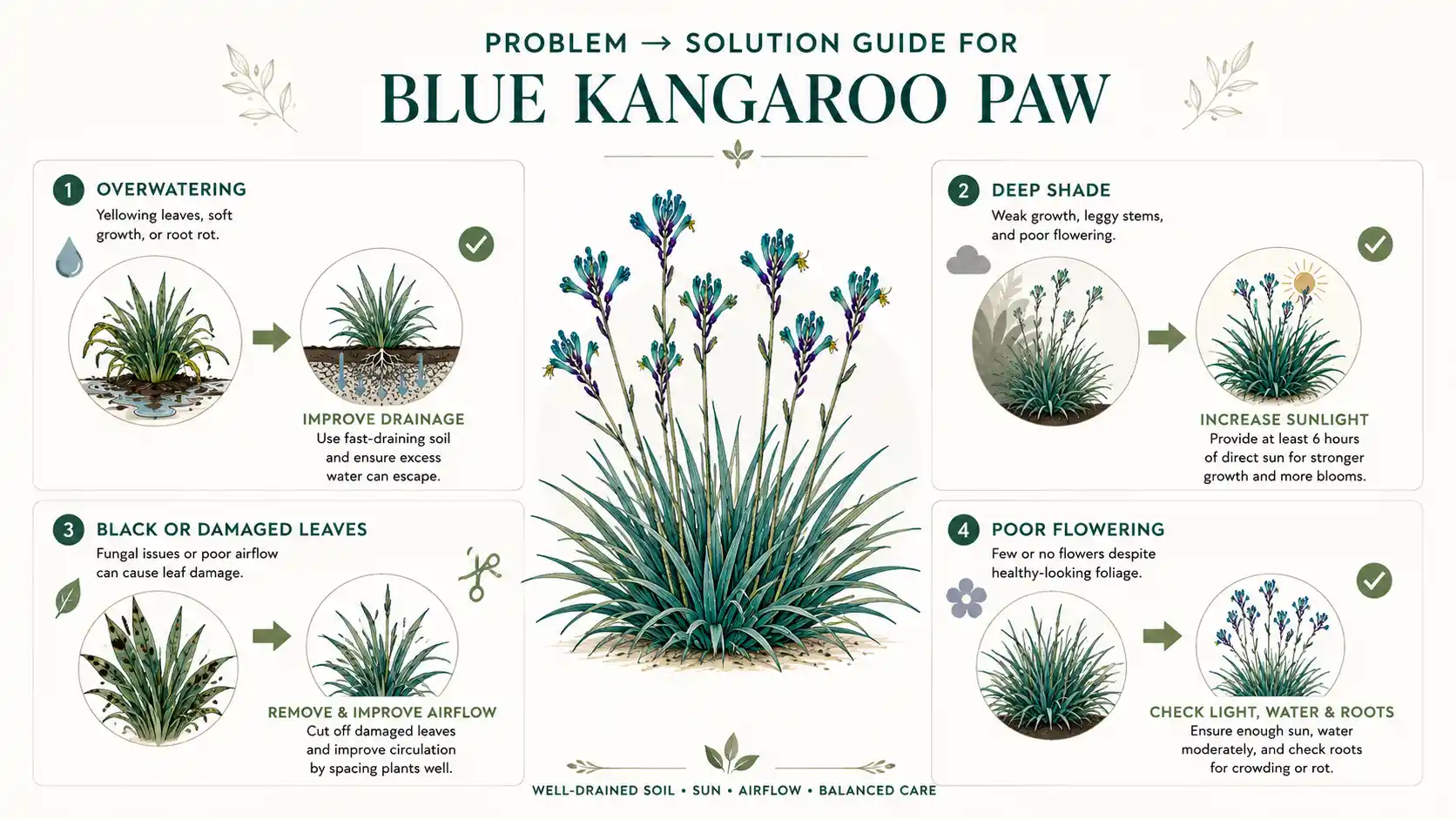 blue kangaroo paw