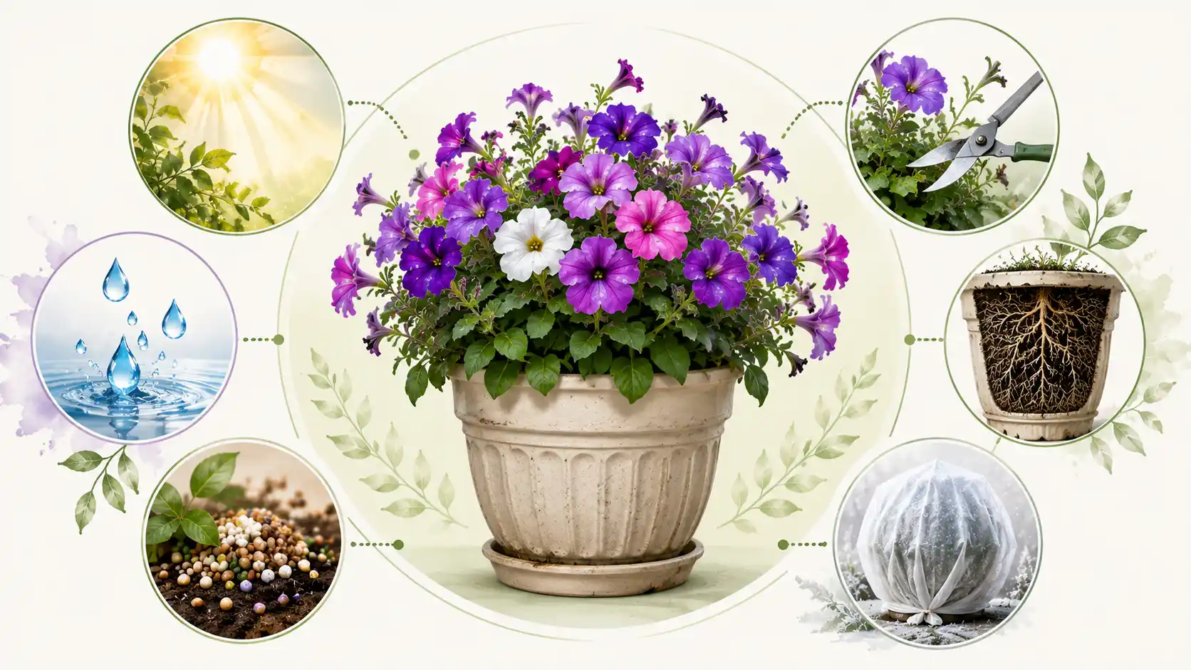 how long do petunias last in pots in winter