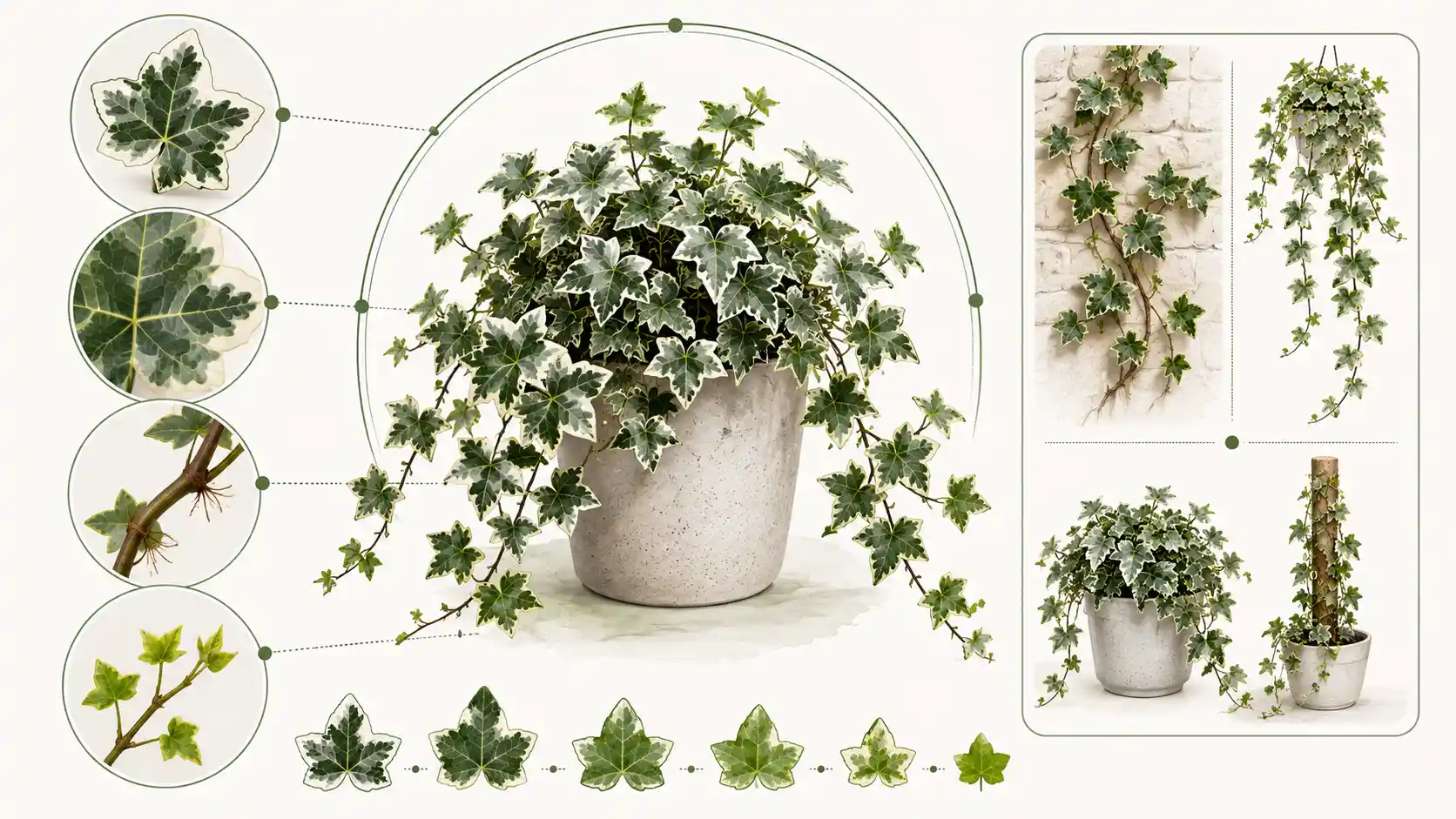 ivy with white edges