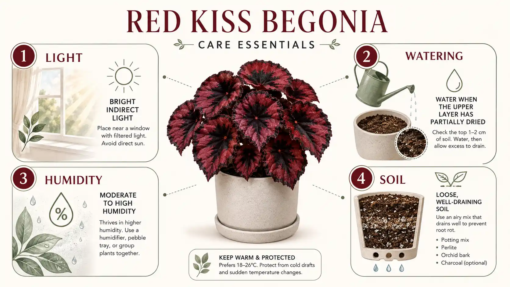 red kiss begonia