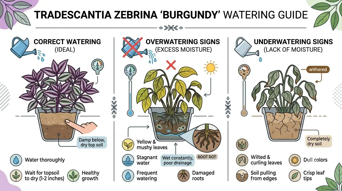 tradescantia zebrina burgundy