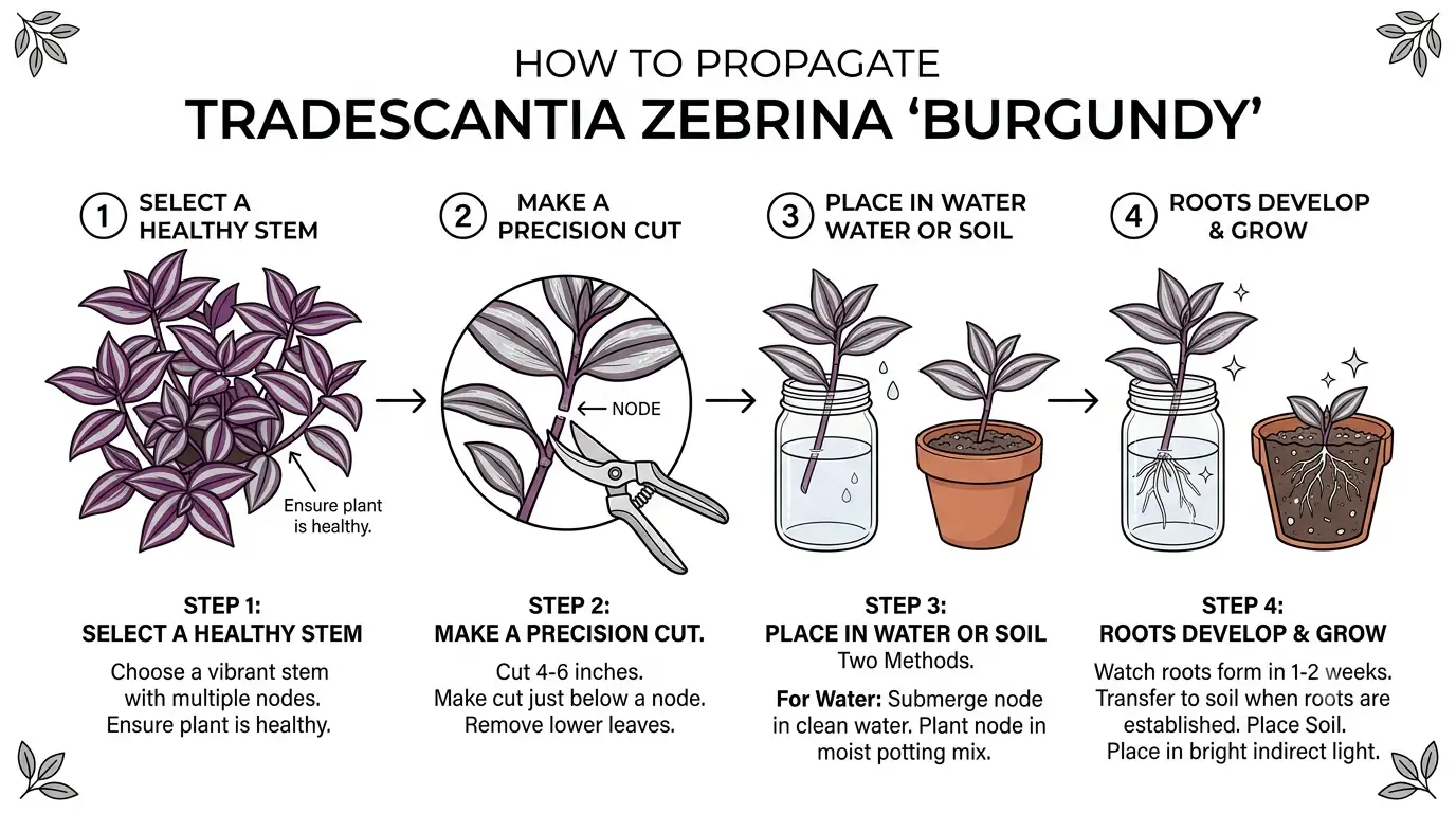 tradescantia zebrina burgundy
