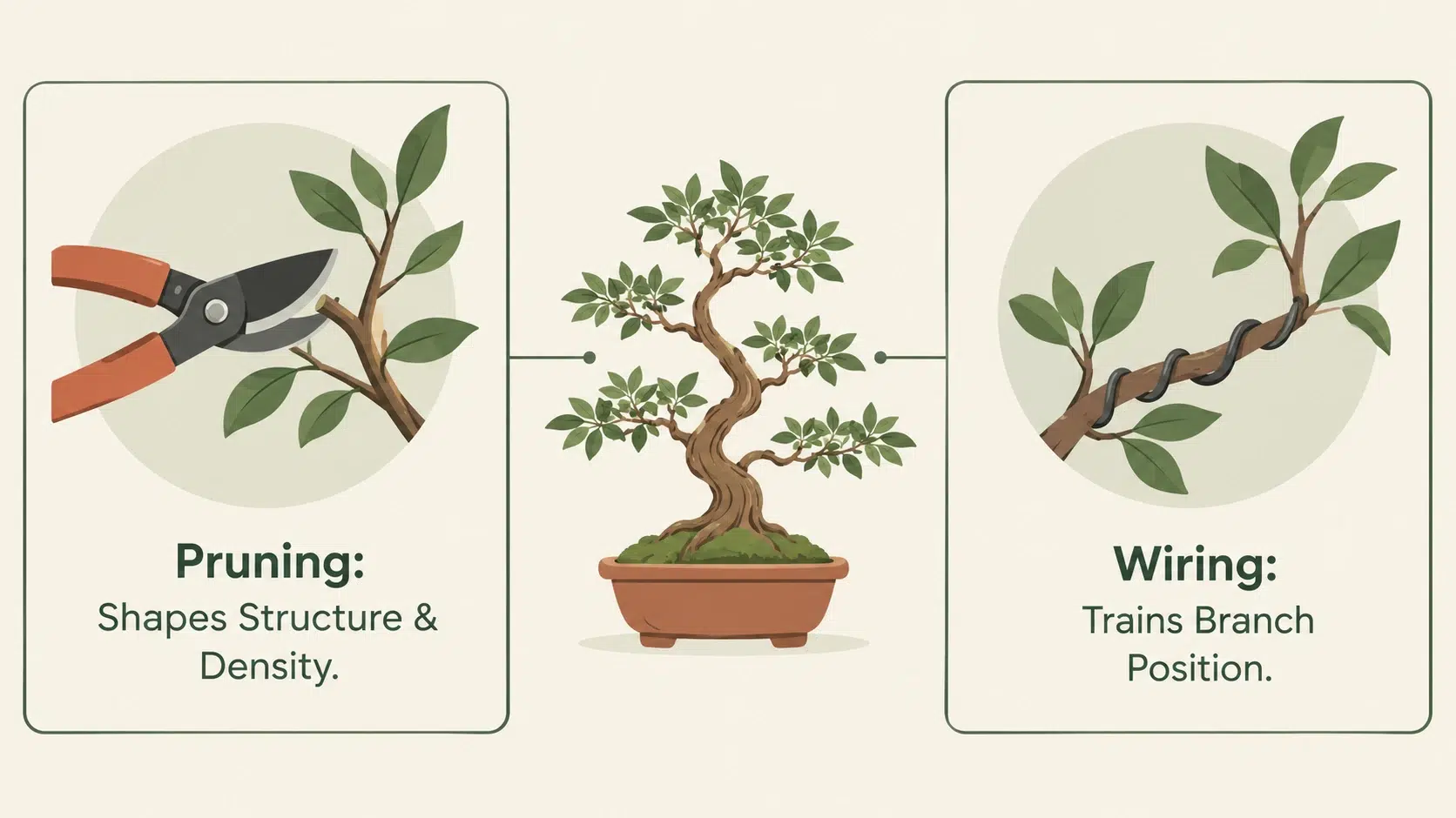 succulents and bonsai