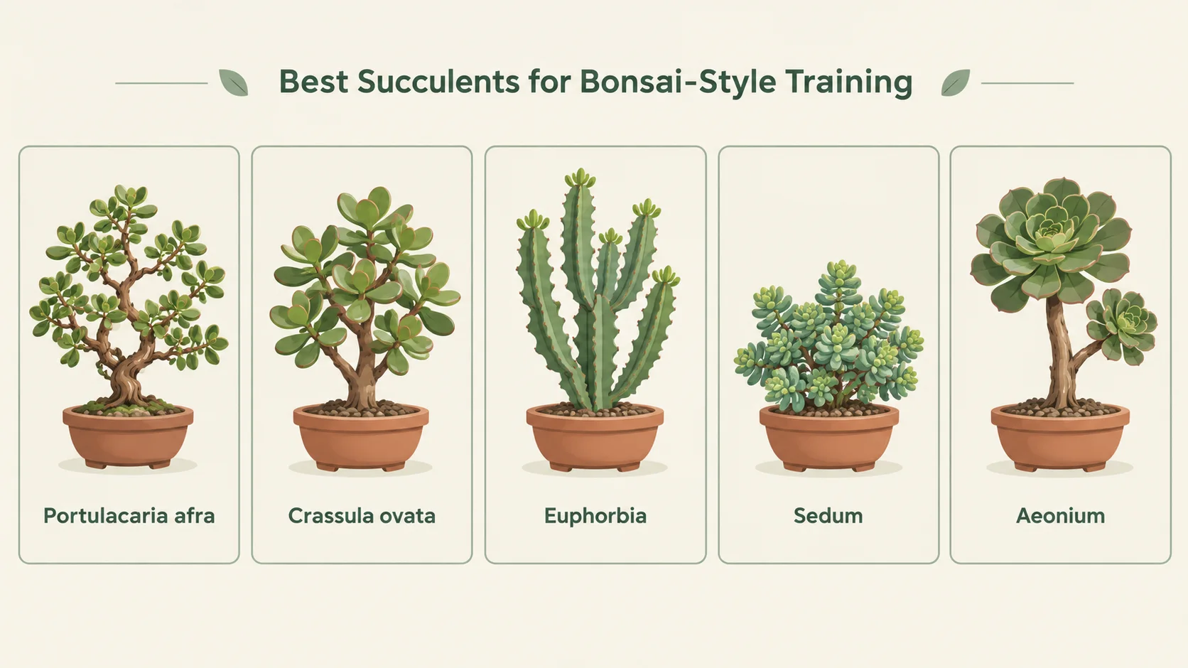 succulents and bonsai