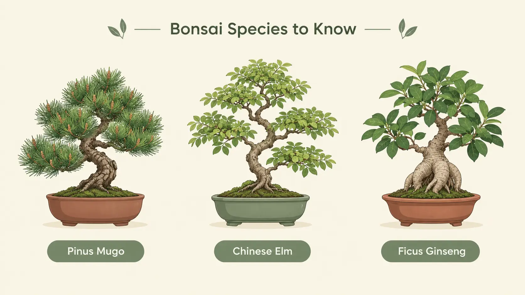 succulents and bonsai