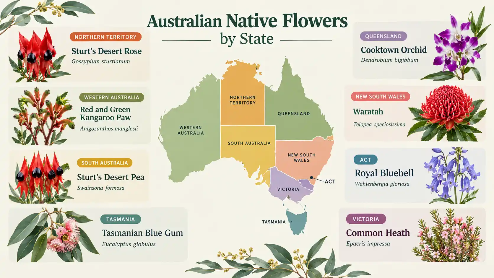 Australian native flowers by state