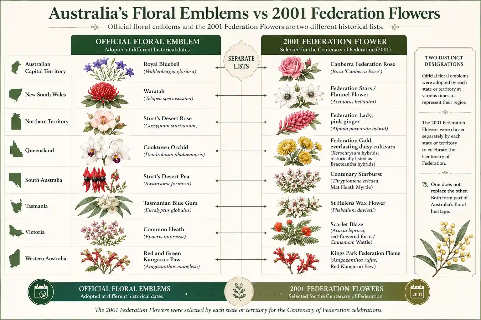 Australian native flowers by state