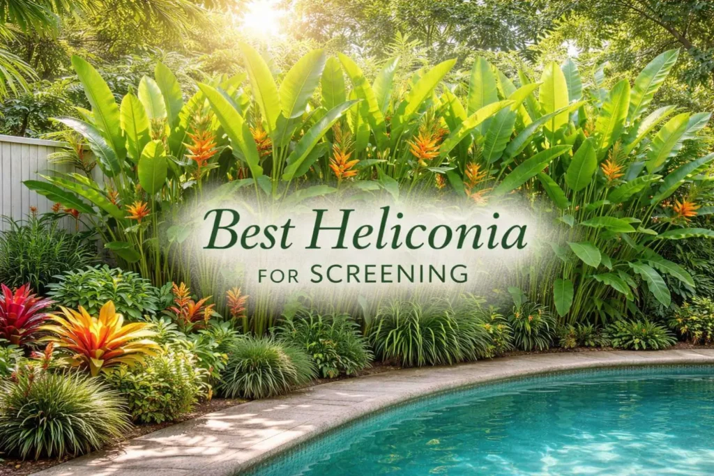 best heliconia for screening forming a dense tropical garden privacy hedge