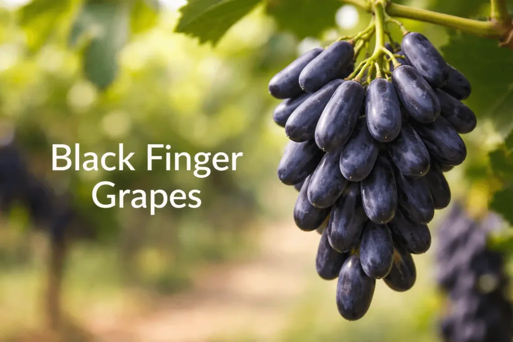 black finger grapes