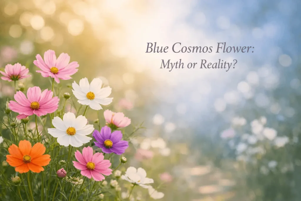 blue cosmos flower