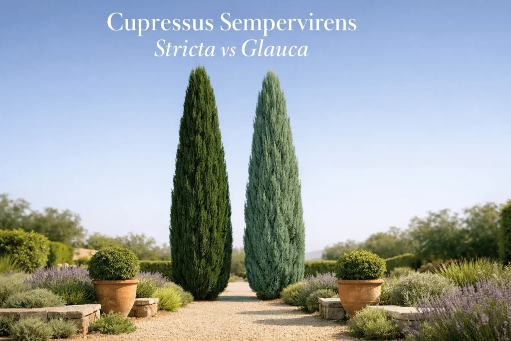 cupressus sempervirens stricta vs glauca