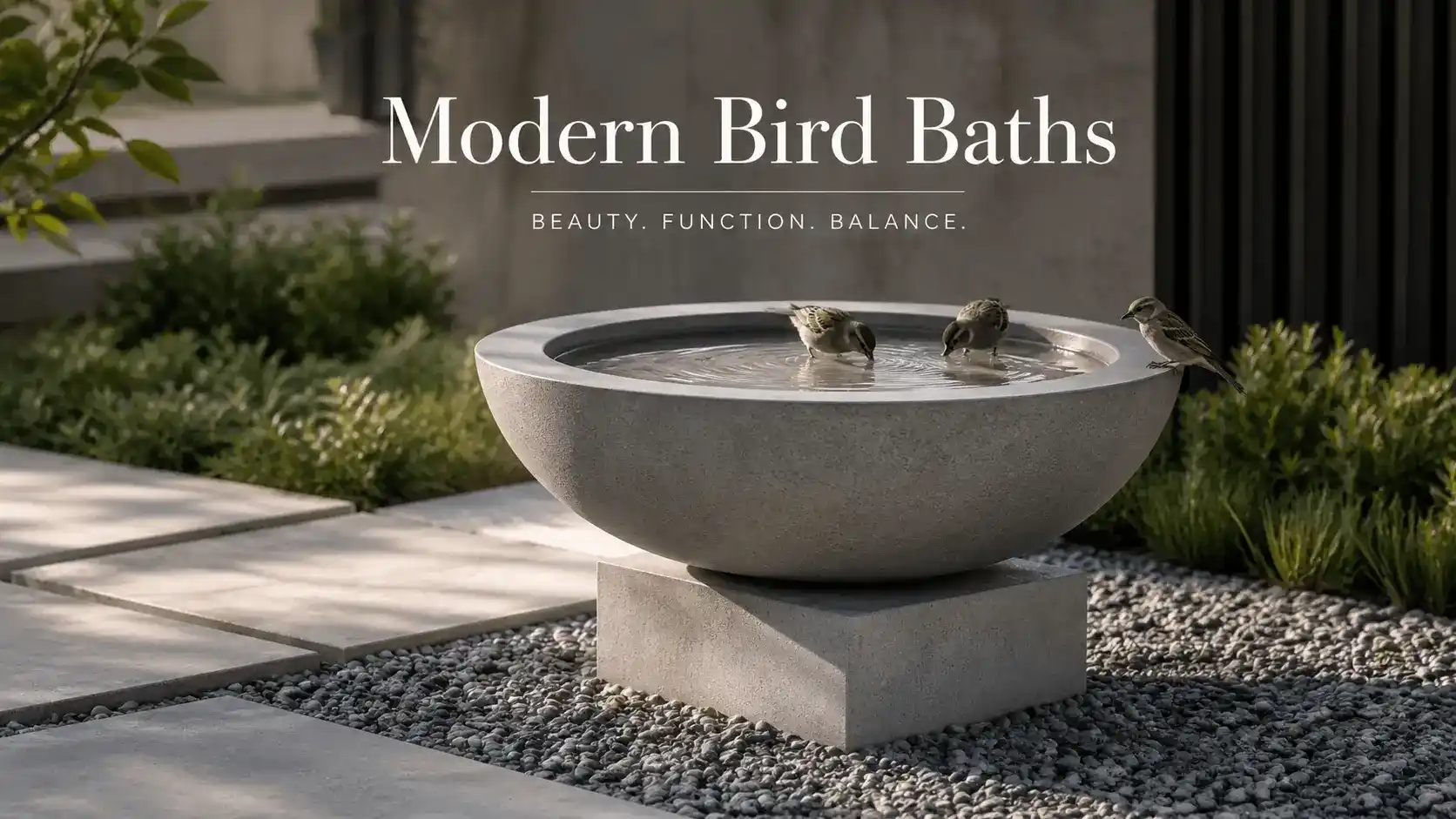 modern bird baths