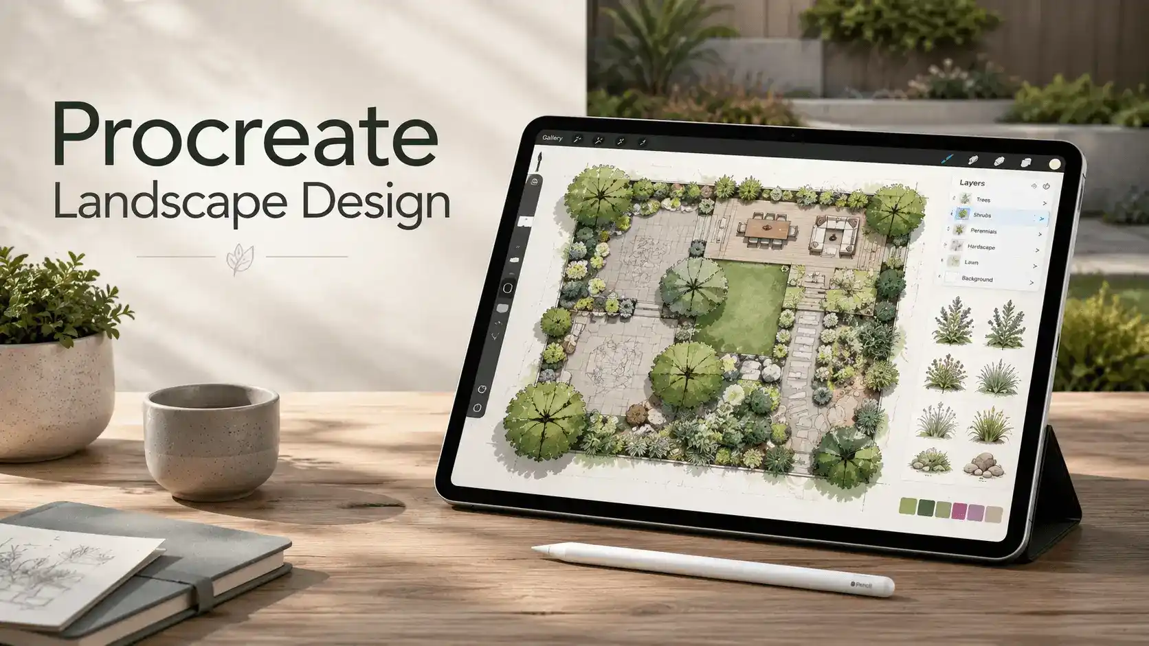 procreate landscape design