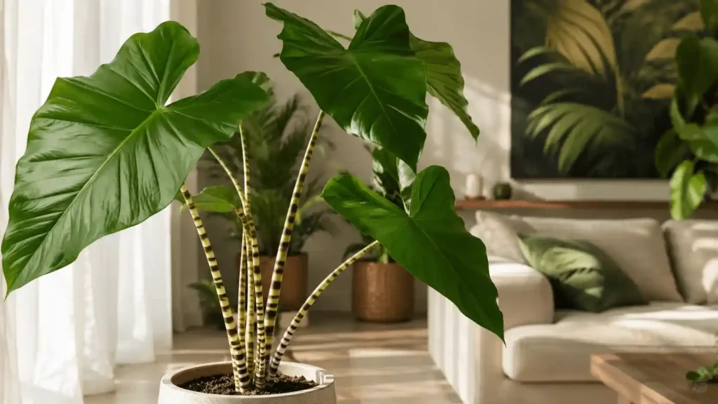 alocasia zebrina care