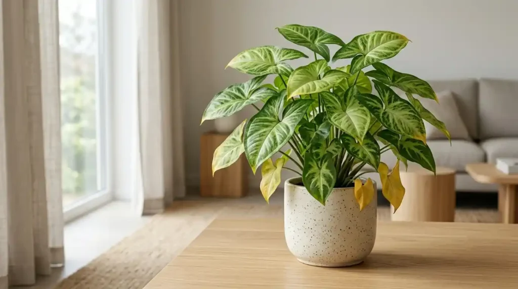 syngonium leaves turning yellow