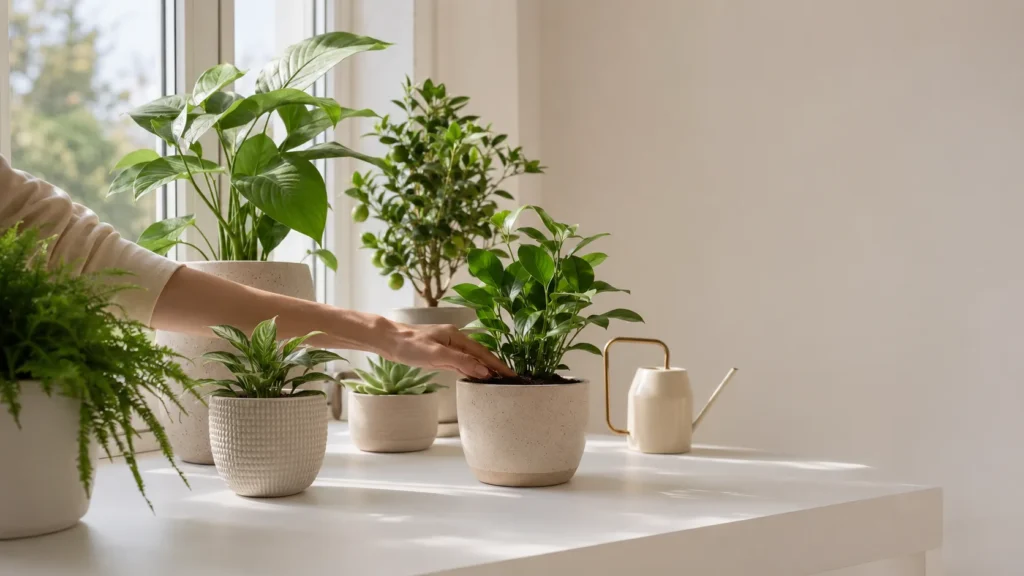 how to check if indoor plant needs water soil test