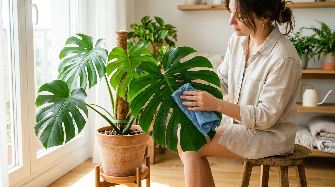 how to clean plant leaves
