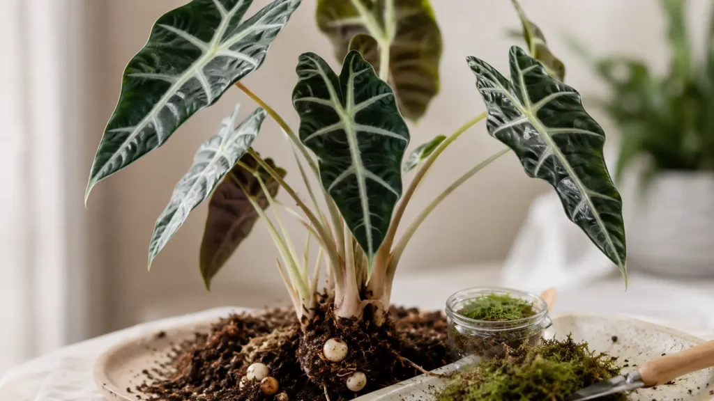 how to propagate alocasia corms