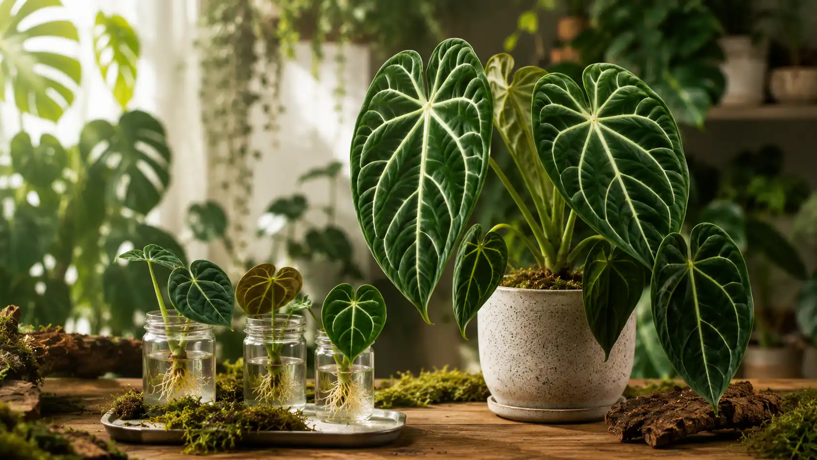 how to propagate anthurium crystallinum