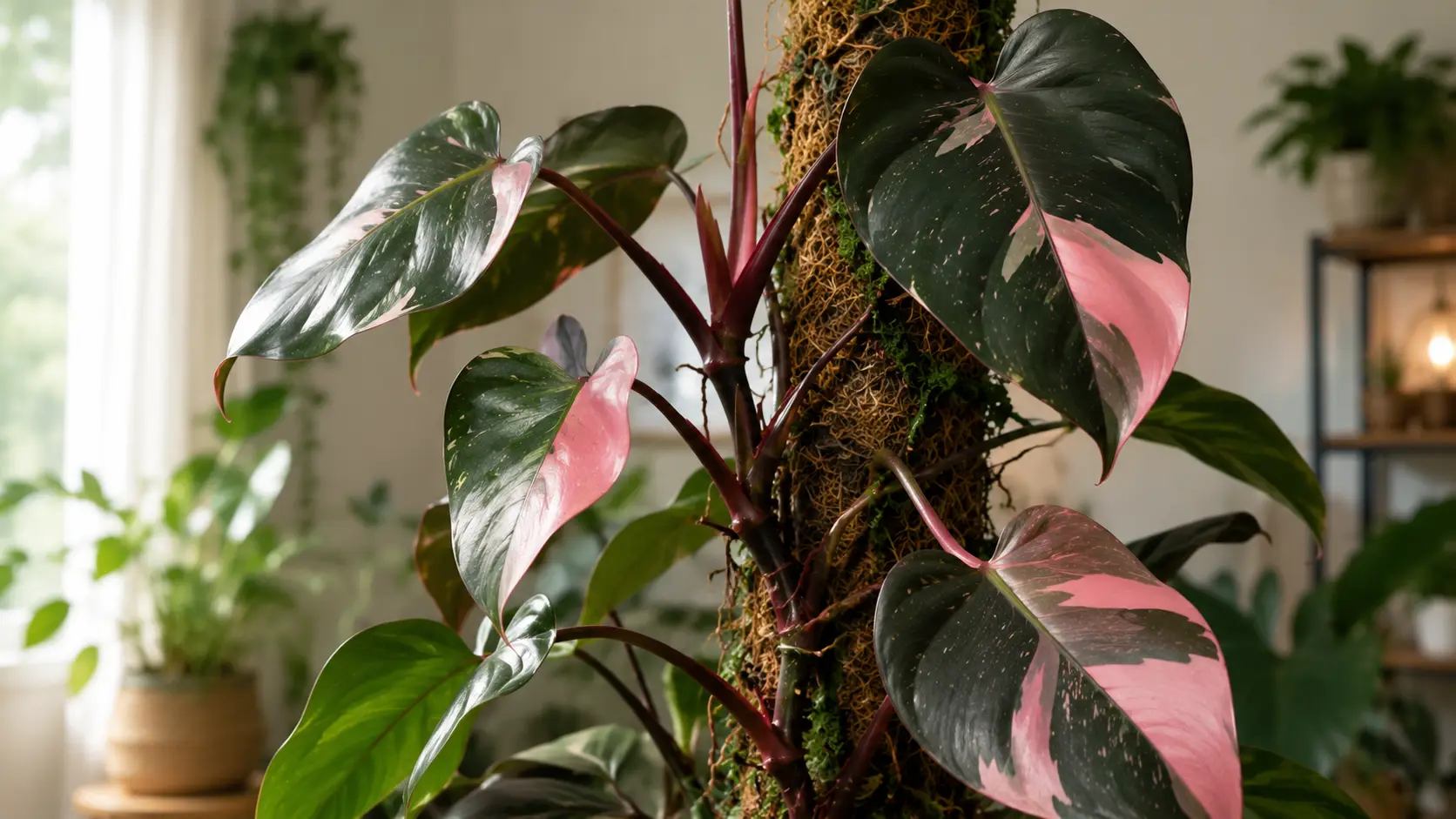 pink princess philodendron node
