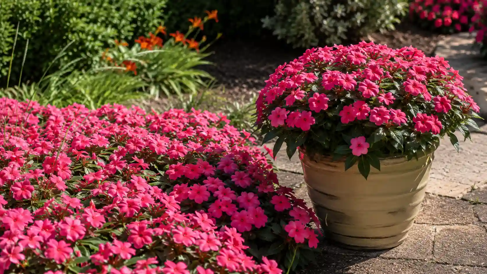 sunpatiens tropical rose