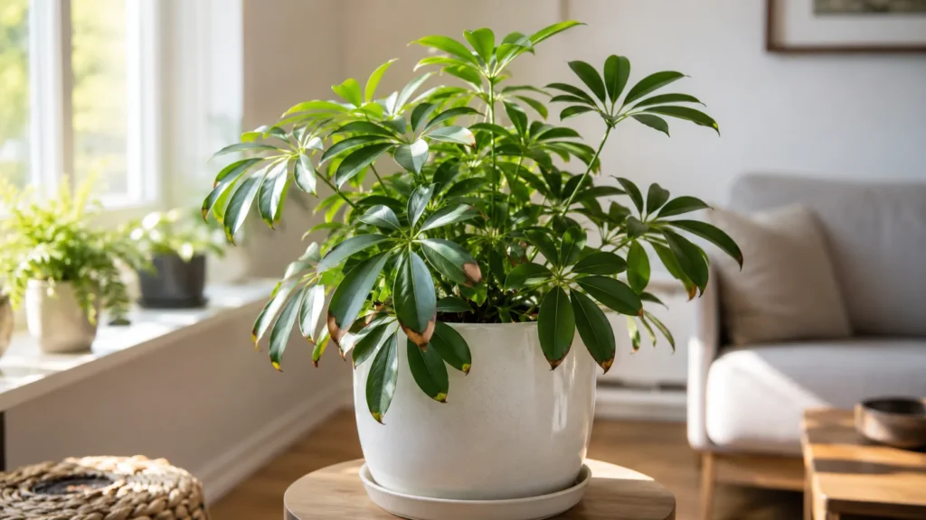 umbrella plant brown leaves