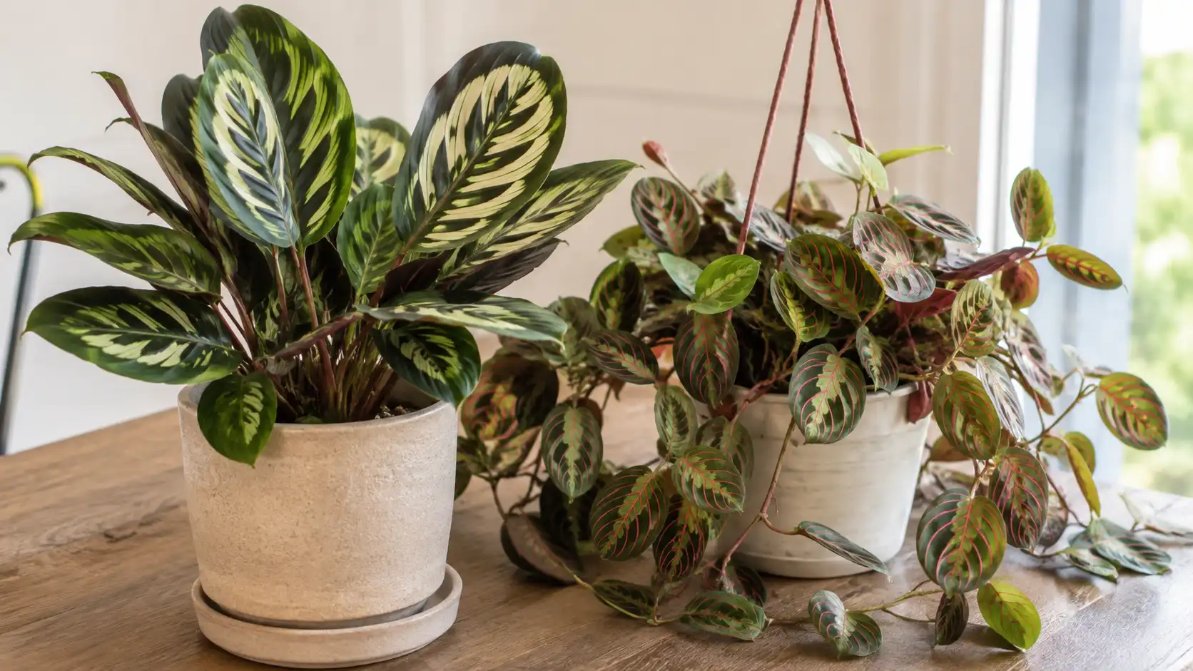 calathea and maranta