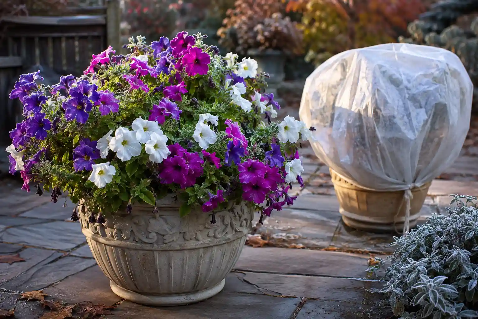 how long do petunias last in pots in winter