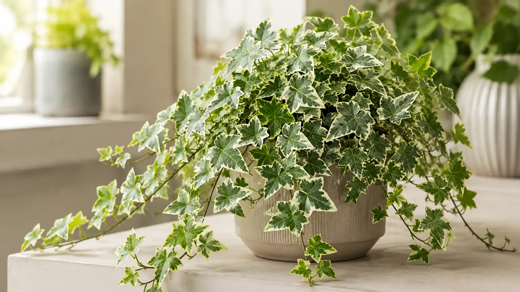 ivy with white edges