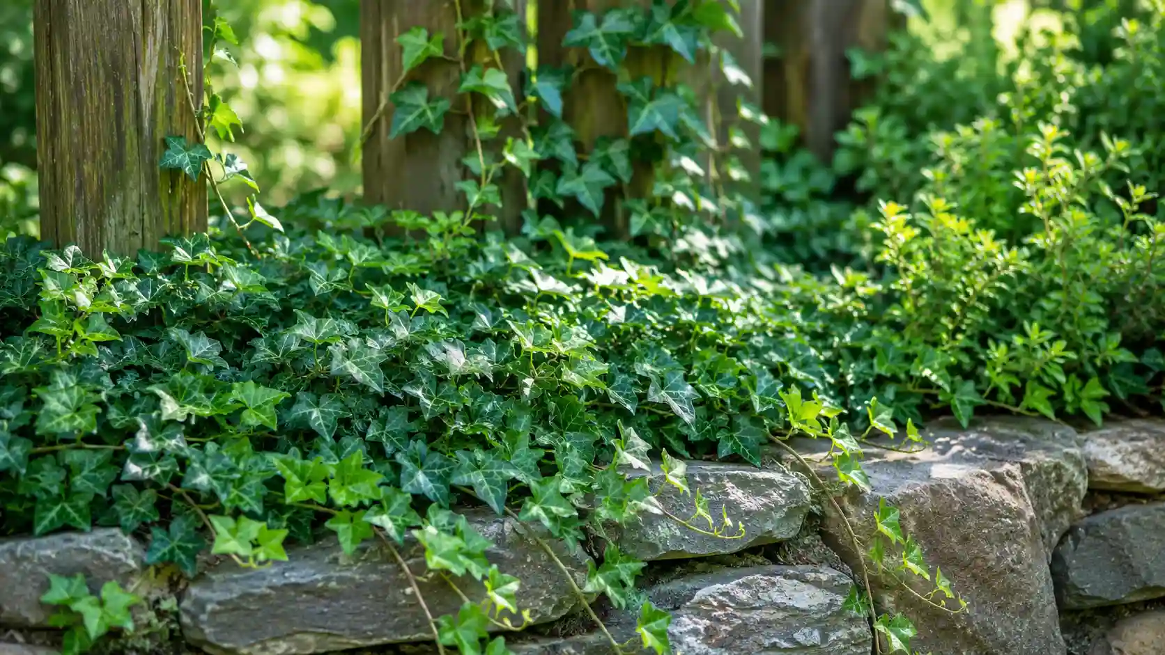 ivy and ground trailing vines