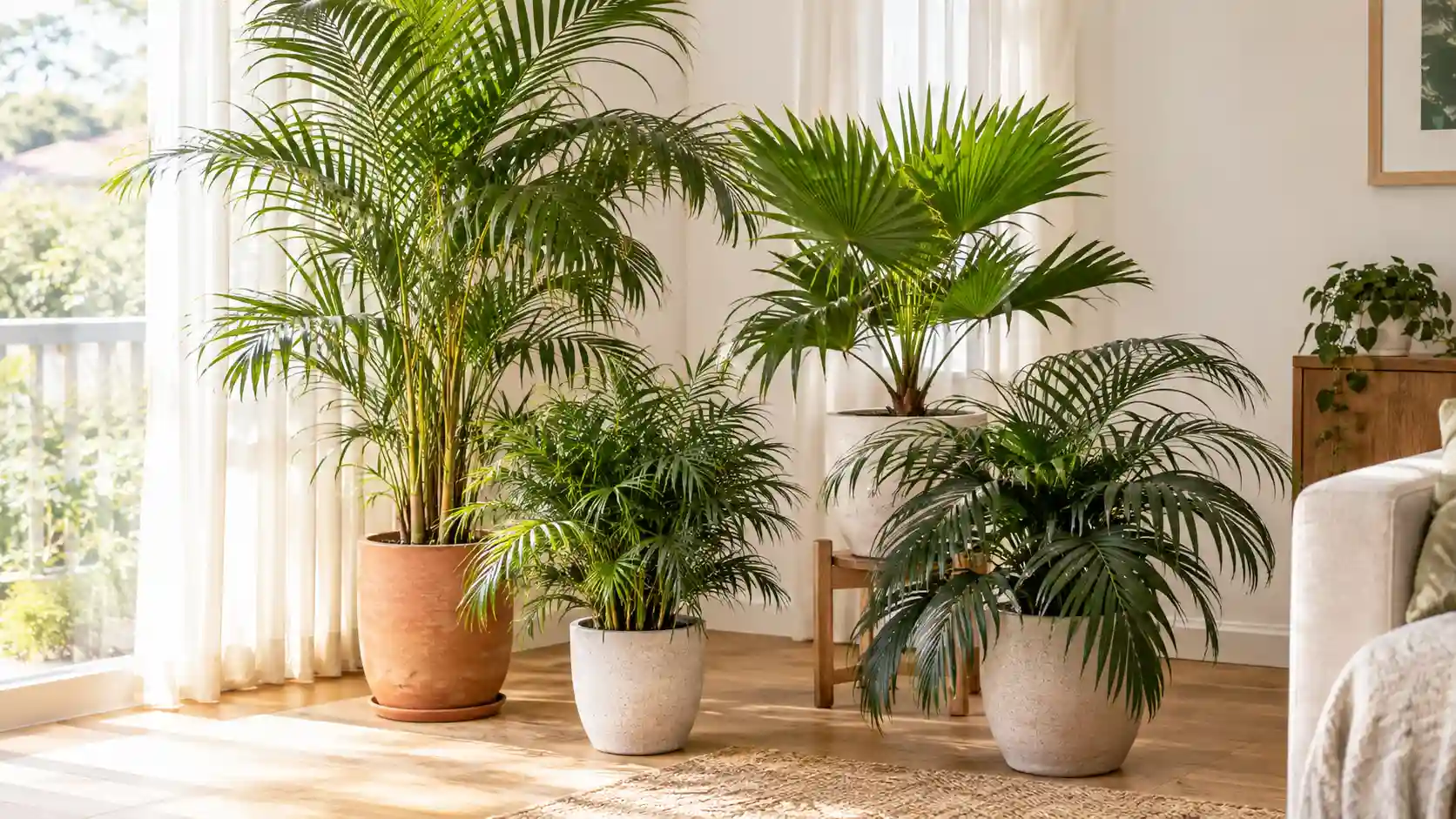 types of indoor palm plants